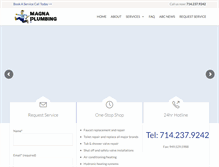 Tablet Screenshot of magnaplumbing.com